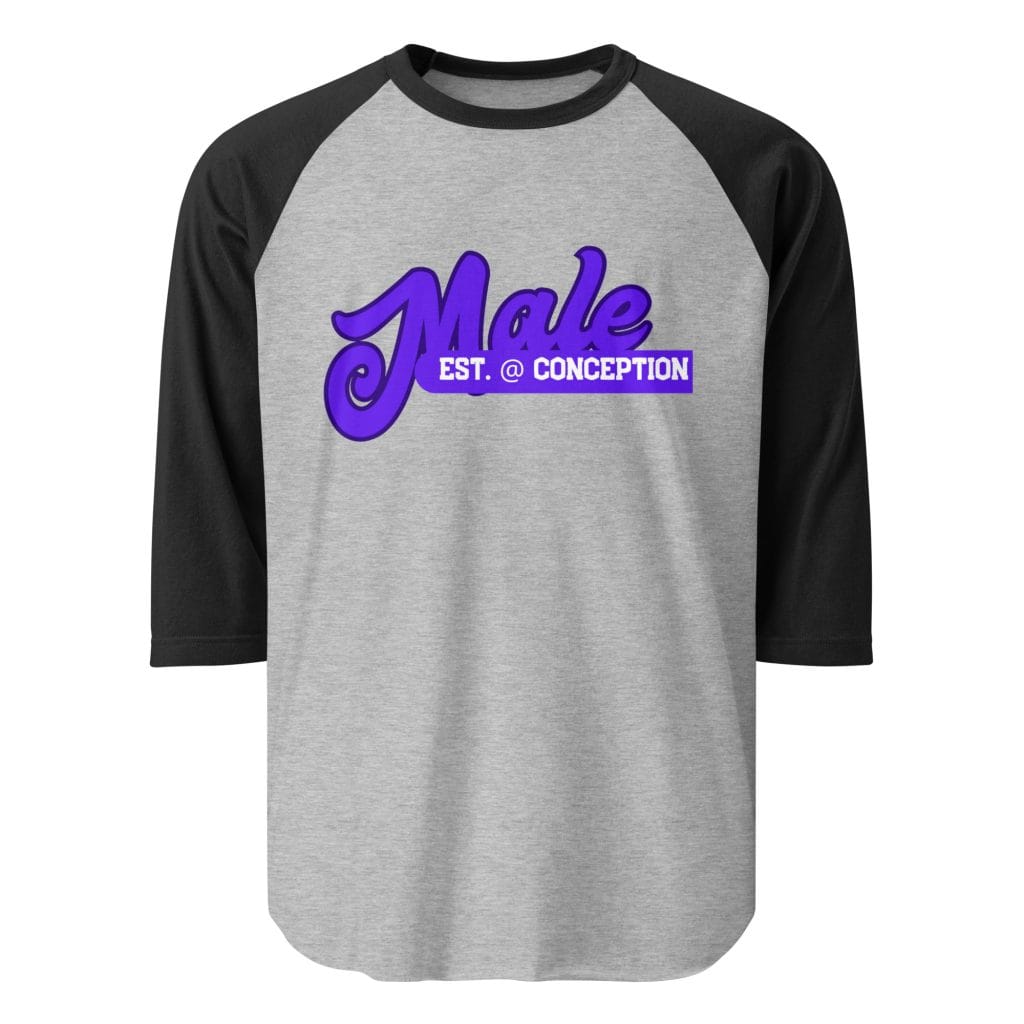 Male Est at Conception 3/4 sleeve tee