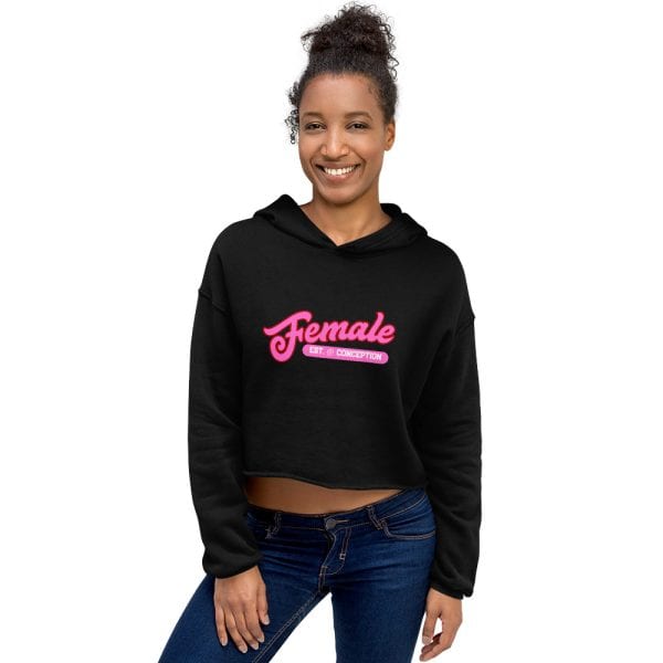 Female Est at Conception Cropped Hoodie